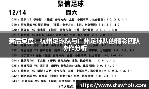 赛后复盘：杭州足球队与广州足球队的精彩团队协作分析